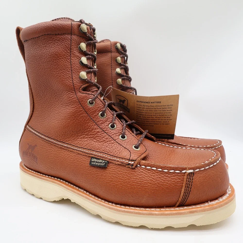 Irish Setter Boots Mens 10.5 D Wingshooter Leather Waterproof 894 9 Inch NIB
